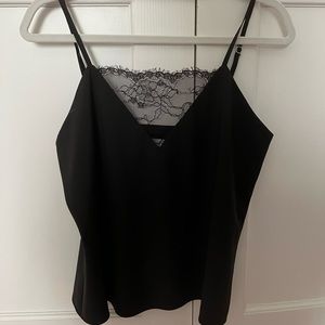 Aqua Lace Tank Top Black